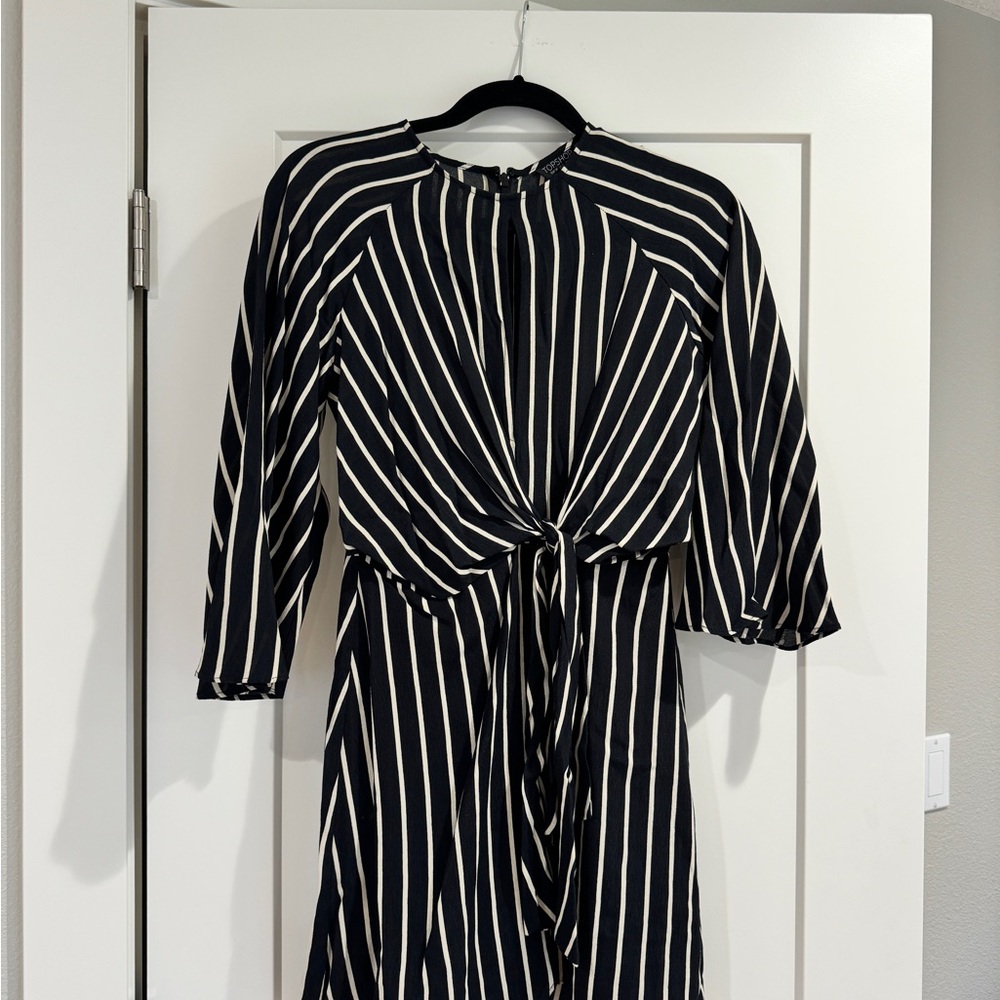 Women’s topshop Black and White Striped Dress